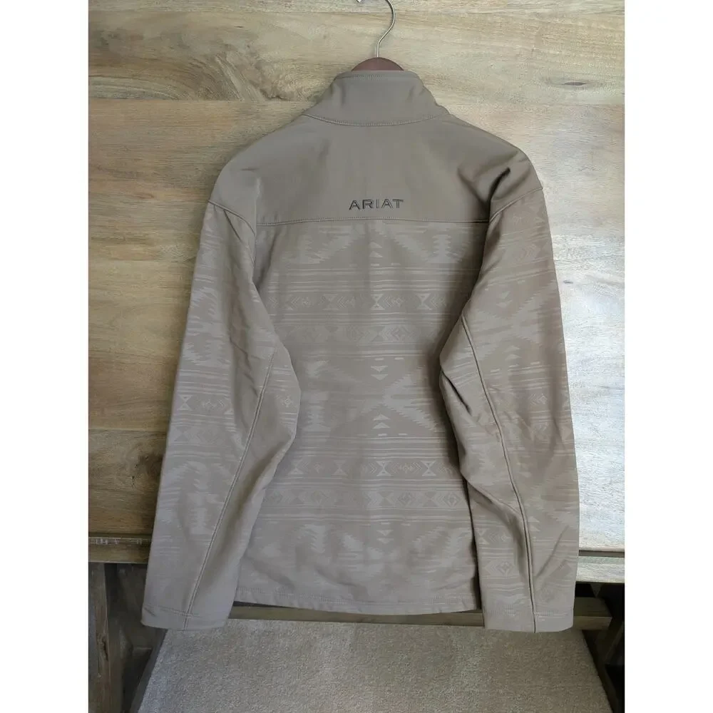 NWT Ariat Vernon Softshell Jacket Men's Large Khaki Southwest Full Zip 10062599